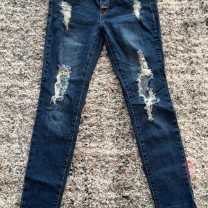 jeans SONG Jeans Womens 9/29 Curvy HIgh Rise Skinny Ankle Blue